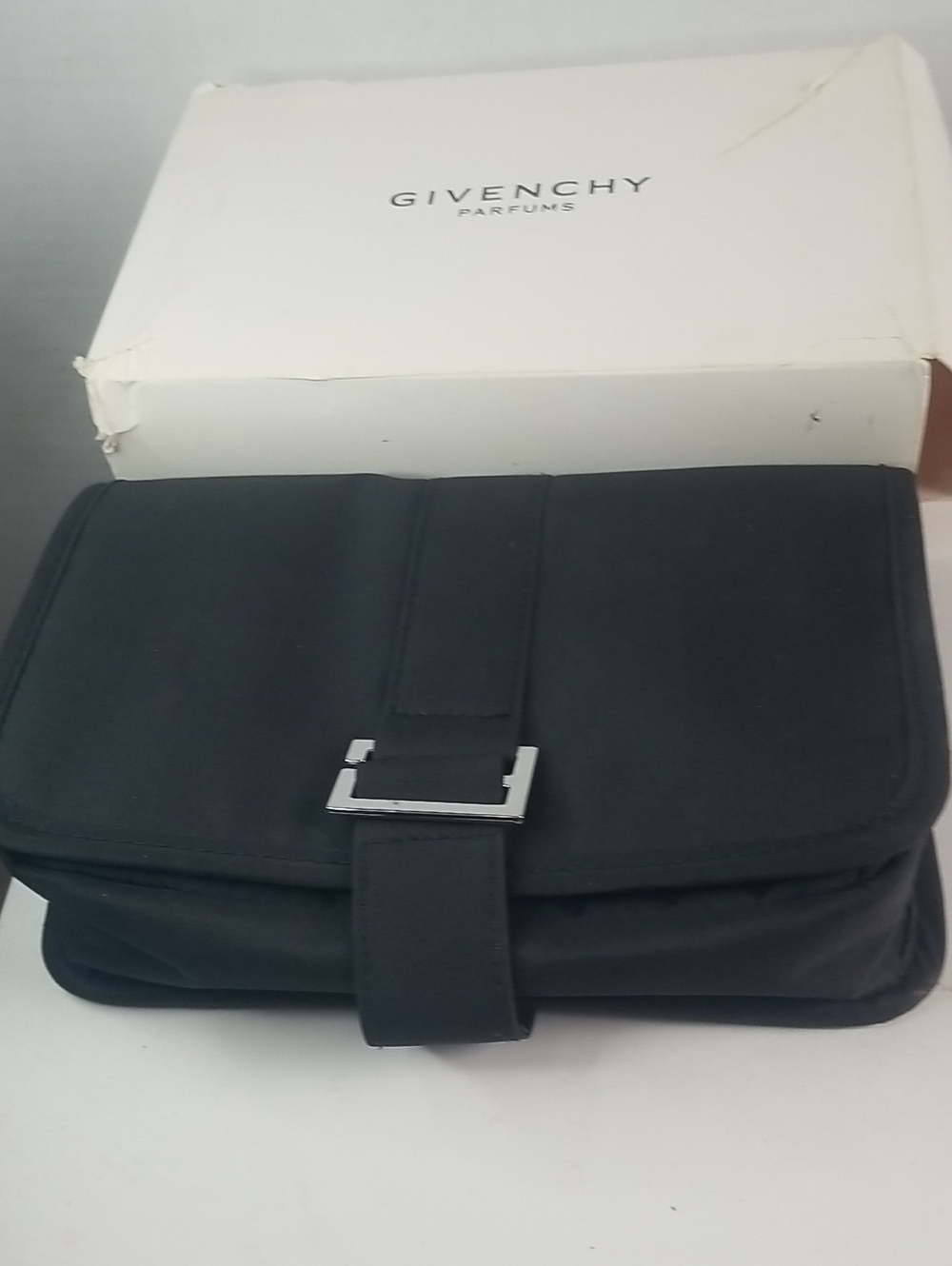 Givenchy Black Women's en's Toiletry Pouch with Silver Hardware